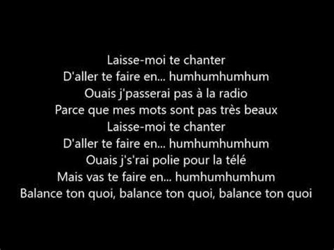 balance ton quoi lyrics|balance ton quoi lyrics nederlands.